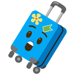 luggage and astonished face