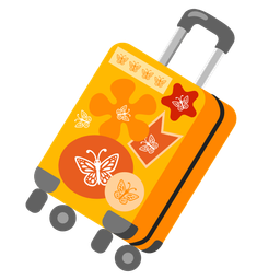 luggage and butterfly
