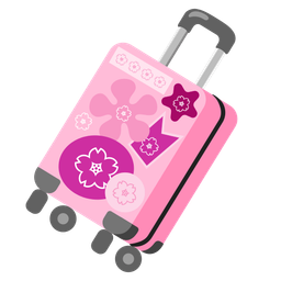 luggage and cherry blossom