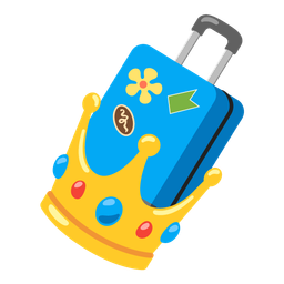luggage and crown