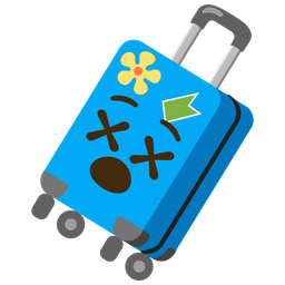 Luggage and Face with crossed-out eyes