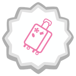 luggage and fish cake with swirl