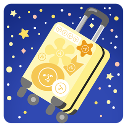 luggage and full moon face