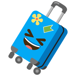 Luggage and Grinning squinting face