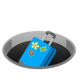 luggage and hole