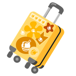 luggage and honey pot