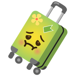 luggage and nauseated face