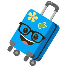 luggage and nerd face