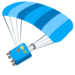 luggage and parachute