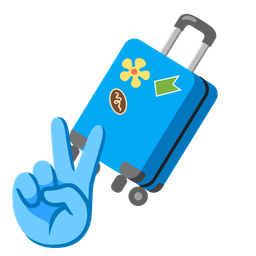luggage and peace symbol