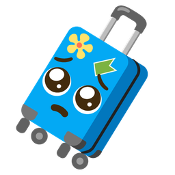 luggage and pleading face