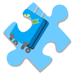 luggage and puzzle piece