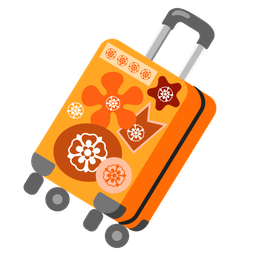 luggage and rosette