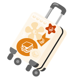 luggage and sandwich