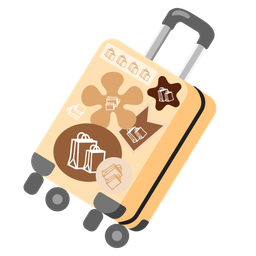 luggage and shopping bags