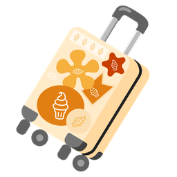 luggage and soft ice cream