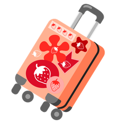 luggage and strawberry