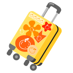 luggage and tangerine