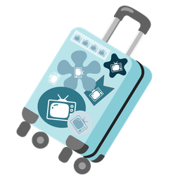 luggage and television