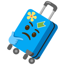 luggage and thinking face