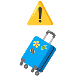 luggage and warning