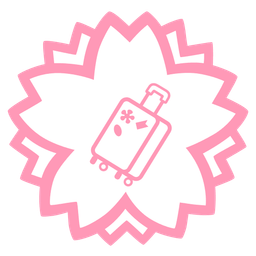 luggage and white flower