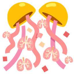 lungs and confetti ball