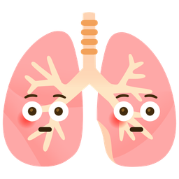 lungs and flushed face