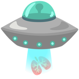 lungs and flying saucer