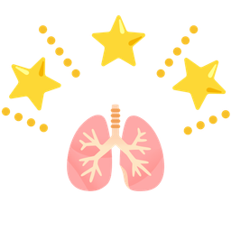 lungs and glowing star