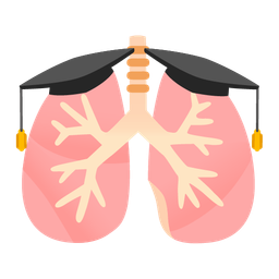 lungs and graduation cap
