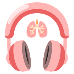 lungs and headphone