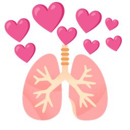 lungs and heart with arrow