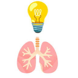 lungs and light bulb