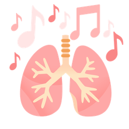 lungs and musical notes