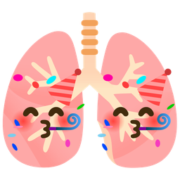 lungs and partying face