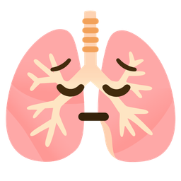 lungs and pensive face