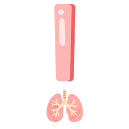 lungs and red exclamation mark