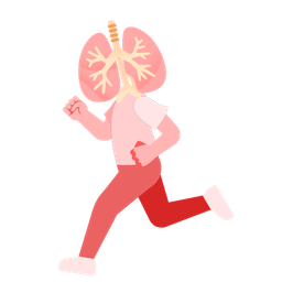 lungs and running shoe