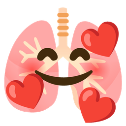 Lungs and Smiling face with hearts