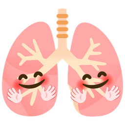 Lungs and Smiling face with open hands