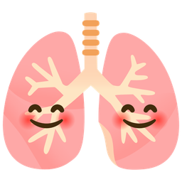 Lungs and Smiling face with smiling eyes