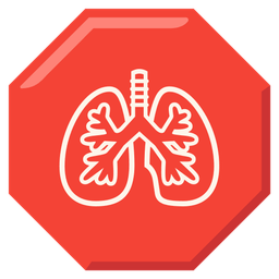 lungs and stop sign
