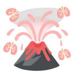 lungs and volcano