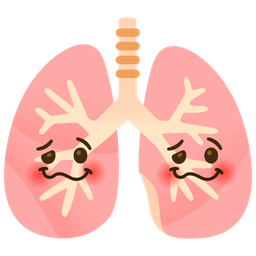 lungs and woozy face