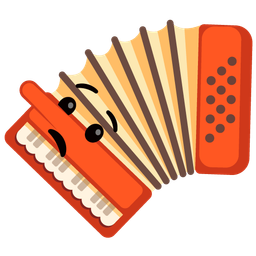 lying face and accordion