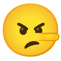 lying face and angry face