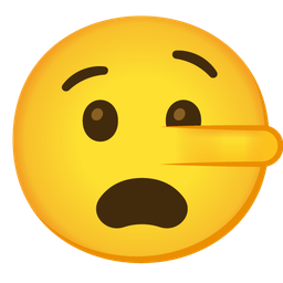 lying face and anguished face