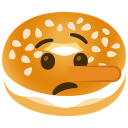lying face and bagel