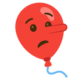 lying face and balloon